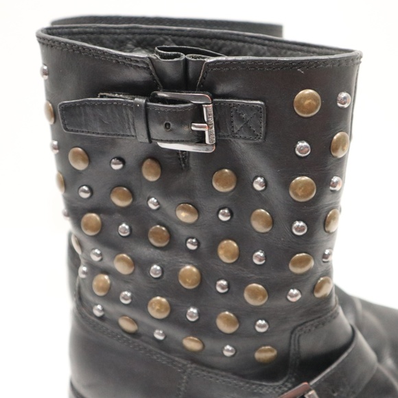 Michael Kors Boots Size 7.5 Leather Studded Boots - Picture 6 of 8